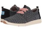 Toms Del Rey (black Dot Chambray) Women's Lace Up Casual Shoes