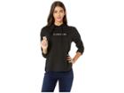 Bebe Logo Open Back Hoodie (black) Women's Clothing