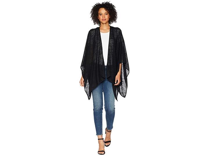 Calvin Klein Slub Weave Shawl (black) Women's Clothing