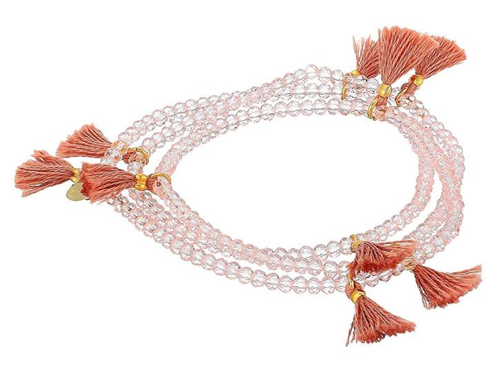Shashi Laila Crystal Wrap Bracelet (light Pink) Bracelet