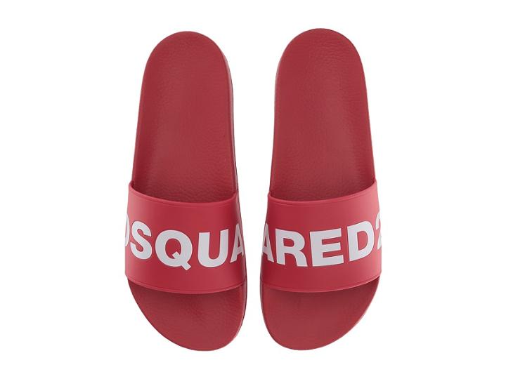 Dsquared2 Logo Slide (red/white) Men's Slide Shoes