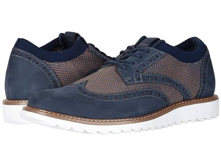 Dockers Hawking (navy/tan Knit/nubuck) Men's Lace Up Casual Shoes