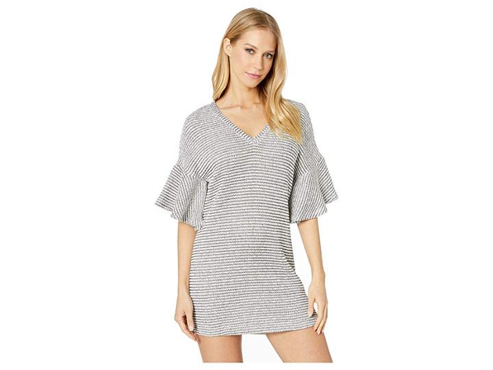 Bcbgeneration Ruffle Sleeve Dress (gardenia) Women's Dress