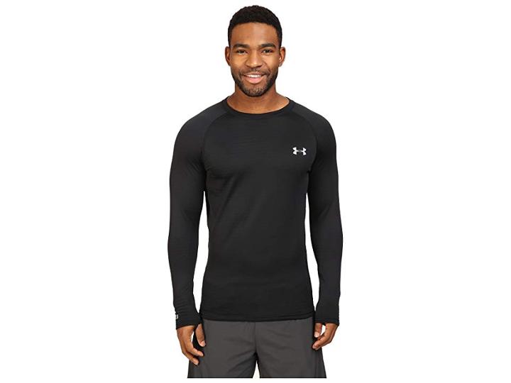 Under Armour Ua Base 2.0 Crew (black/steel) Men's Clothing