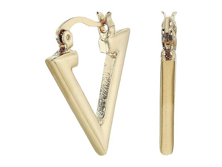 Steve Madden Trio Triangle Circle Rectangle Earrings (gold) Earring