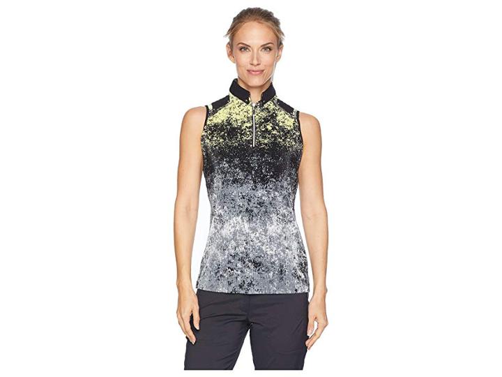 Jamie Sadock Blizzard Print Crunchy Sleeveless Top (bananarama Yellow) Women's Clothing