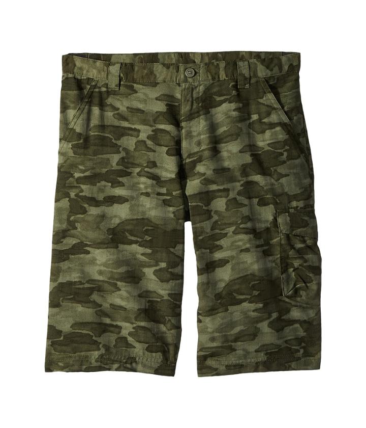 Columbia Kids Silver Ridge Printed Shorts (little Kids/big Kids) (cypress Camo) Boy's Shorts