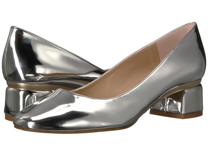 L.k. Bennett Nuriya (silver Mirror Metallic Pu) Women's 1-2 Inch Heel Shoes