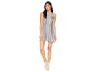 Bcbgeneration Variegated Stripe Dress (blue Multi) Women's Dress