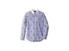 Polo Ralph Lauren Kids Polo Bear Stretch Cotton Shirt (big Kids) (blue Multi) Boy's Long Sleeve Button Up