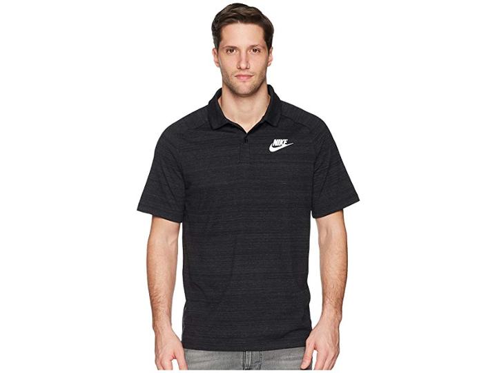 Nike Nsw Av15 Polo Knit (black/heather/white) Men's Clothing