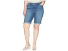 Lauren Ralph Lauren Plus Size Superstretch Denim Shorts (coastal Indigo Wash) Women's Shorts