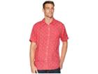 True Grit Avalon Sailboats Lux Linen Shirt (soft Red) Men's Short Sleeve Button Up