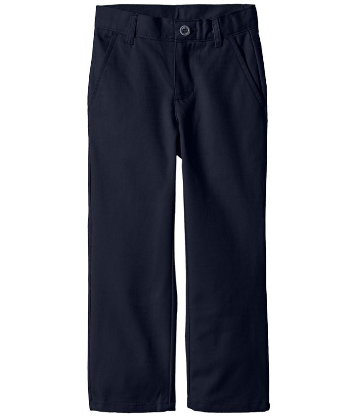 Nautica Kids Slim Flat Front Twill Double Knee Pant (little Kids/big Kids) (navy) Boy's Casual Pants