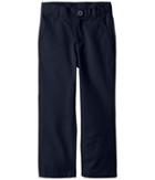 Nautica Kids Slim Flat Front Twill Double Knee Pant (little Kids/big Kids) (navy) Boy's Casual Pants