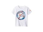 Nike Kids Brush Baseball Cotton Tee (toddler) (white) Boy's T Shirt