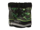 Sorel Kids Yoot Pac Nylon Print (toddler/little Kid) (surplus Green/green Mamba) Boys Shoes