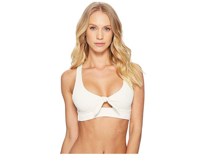 L*space Ridin' High Ribbed Tara Top (cream) Women's Swimwear