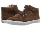 Janie And Jack Leather High Top Sneaker (toddler/little Kid) (brown) Boy's Shoes