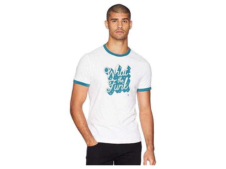 Original Penguin What The Funk Ringer T-shirt (bright White) Men's T Shirt
