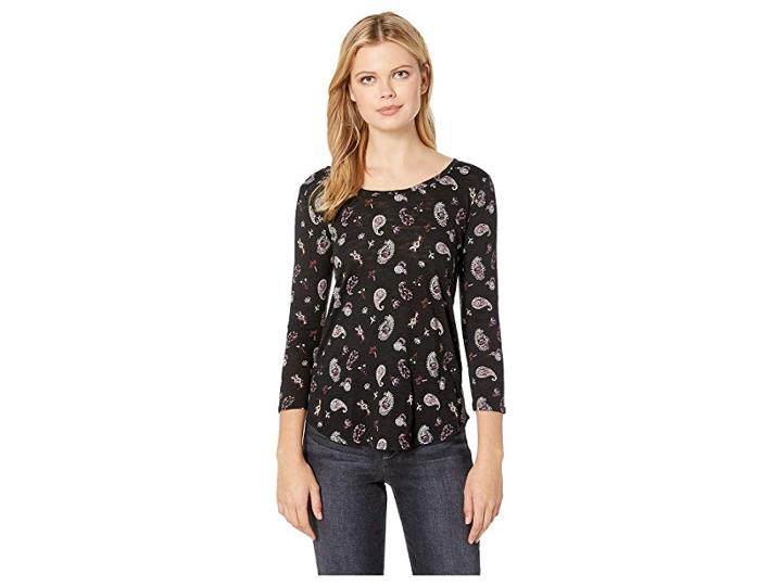 Lucky Brand Paisley Tee (lucky Black) Women's T Shirt