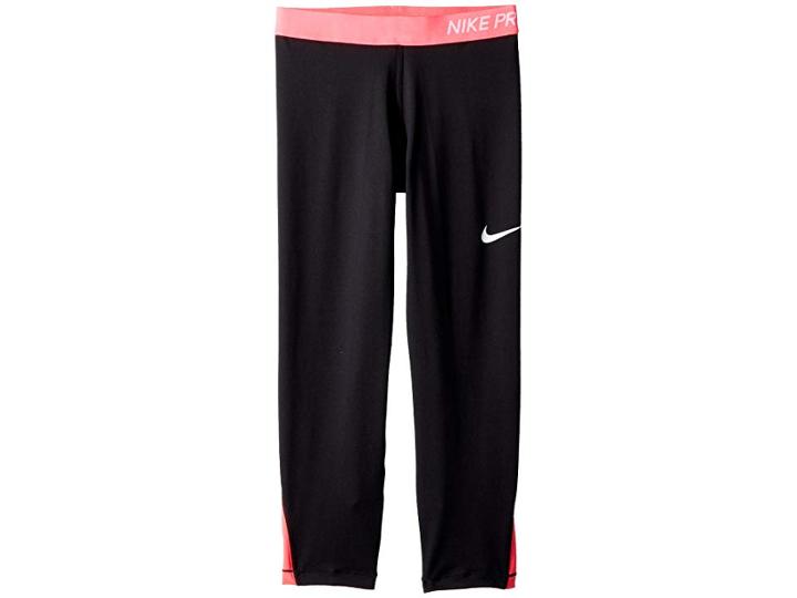 Nike Kids Pro Capri (little Kids/big Kids) (black/racer Pink/racer Pink/white) Girl's Capri