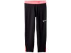 Nike Kids Pro Capri (little Kids/big Kids) (black/racer Pink/racer Pink/white) Girl's Capri