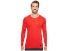 Nike Pro Fitted Long Sleeve Training Top (university Red/black/black) Men's Long Sleeve Pullover