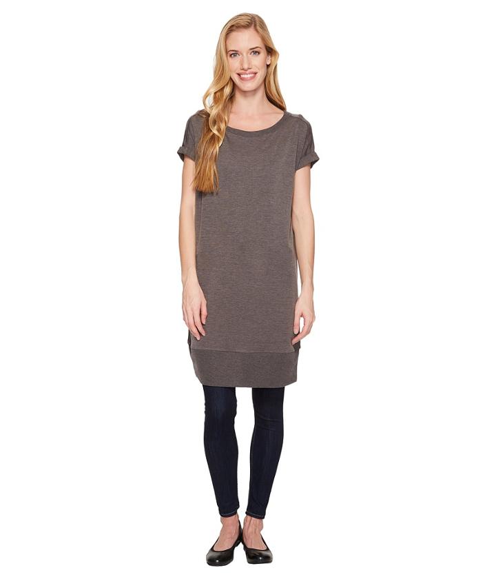 Royal Robbins Calistoga Tunic (charcoal Heather) Women's Short Sleeve Pullover