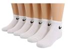Nike Kids Banded Cotton Quarter 6-pair Pack (white/(black)) Boys Shoes