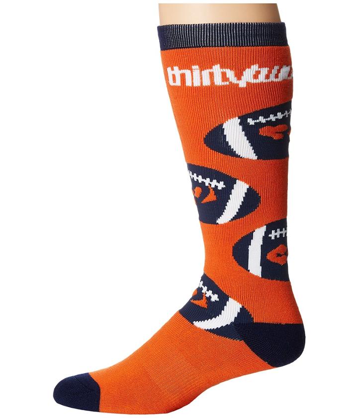 Thirtytwo Game Day Sock (orange) Boys Shoes