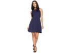 Bb Dakota Samantha Ruffle Fit And Flare Dress (vintage Blue) Women's Dress