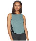 Jessica Simpson Thewarmup Mesh Side Tank Top (silver Pine) Women's Workout