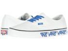 Vans Authentictm ((sketch Sidewall) True White/victoria Blue) Skate Shoes
