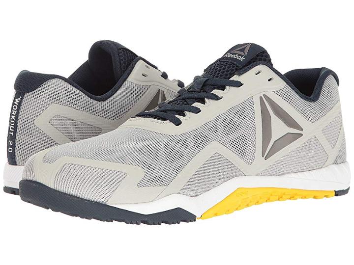 Reebok Ros Workout Tr 2.0 (skull Grey/collegiate Navy/retro Yellow) Men's Cross Training Shoes