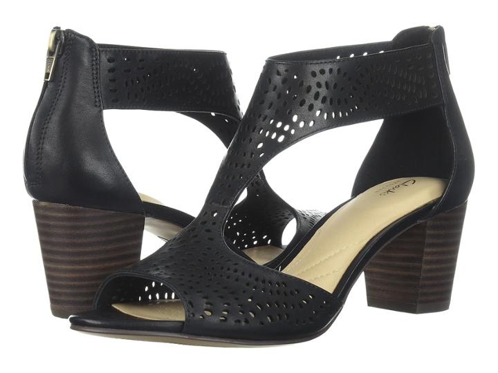 Clarks Deloria Liv (black Leather) High Heels