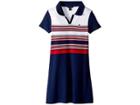 Tommy Hilfiger Kids Yarn-dye Rib Polo Dress (big Kids) (flag Blue) Girl's Dress