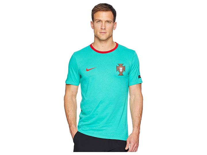 Nike Fpf Tee Crest (kinetic Green/gym Red) Men's T Shirt