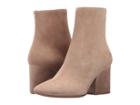Salvatore Ferragamo Calfskin Mid-heel Bootie (clay Suede) Women's Boots