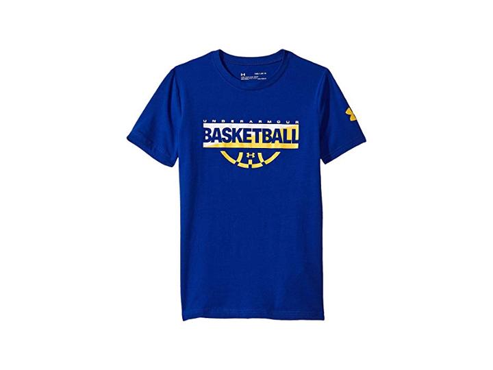 Under Armour Kids Baseline Graphic Short Sleeve Tee (big Kids) (royal/white/taxi) Boy's T Shirt