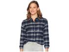 The North Face Long Sleeve Boyfriend Shirt (urban Navy Multi Tartan Plaid) Women's Long Sleeve Button Up