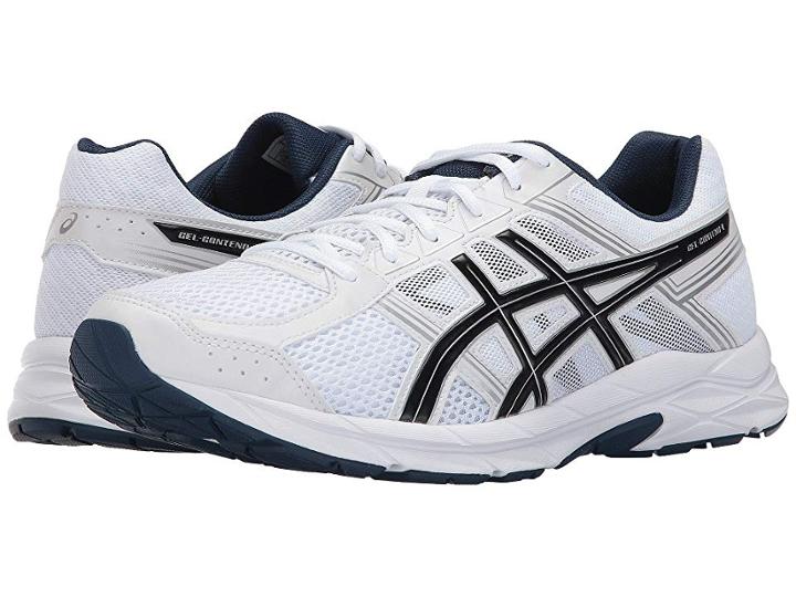 Asics Gel-contend 4 (white/black/insignia Blue) Men's Running Shoes