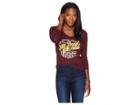 Champion College Arizona State Sun Devils Long Sleeve V-neck Tee (maroon) Women's T Shirt