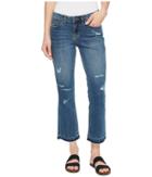 Prana Cia Cropped Flare Jean (distressed Antique Blue) Women's Jeans