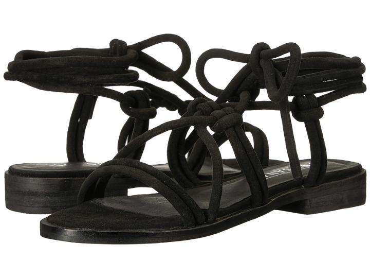 Sol Sana Kip Sandal (black Suede) Women's Sandals