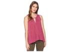 Lucky Brand Sand Wash Cut Out Tunic Top (beet Red) Women's Sleeveless
