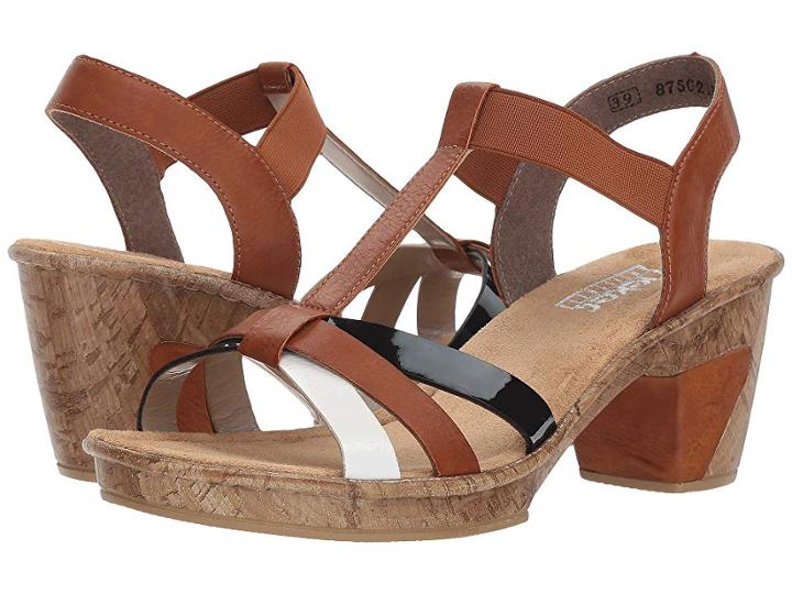 Rieker 69790 Roberta 90 (bianco/cayenne/marine) Women's Shoes
