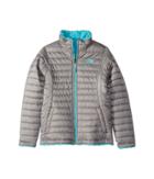 The North Face Kids Reversible Mossbud Swirl Jacket (little Kids/big Kids) (metallic Silver/blue Curacao) Girl's Coat