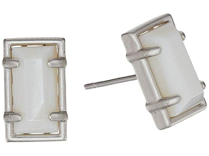 Kendra Scott Paola Earrings (rhodium/white Mother-of-pearl) Earring