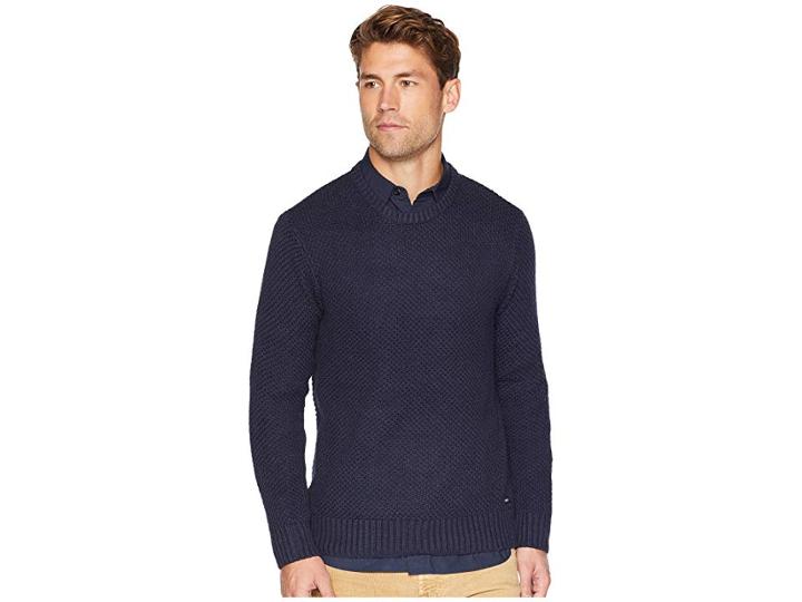 Rvca Dispatch Crew (denim Heather) Men's Clothing
